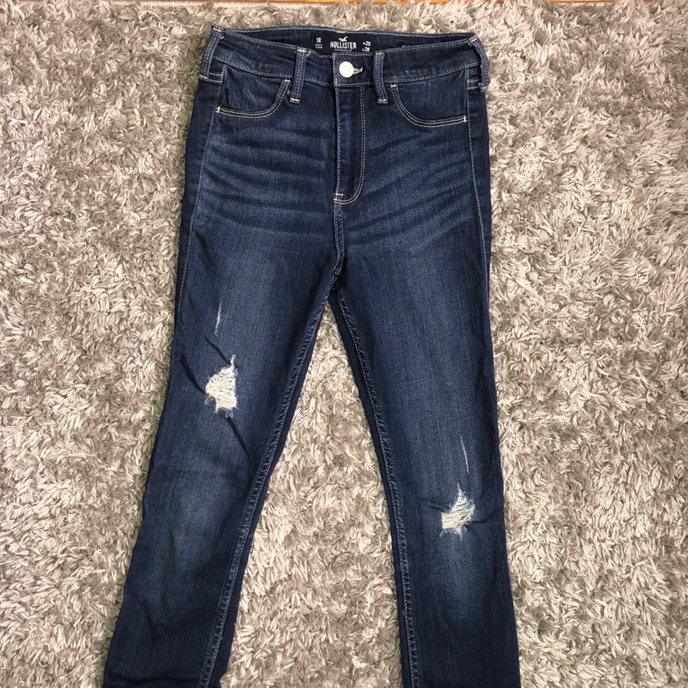 Dark Denim Hollister High Rise Jeggings 1 Reg